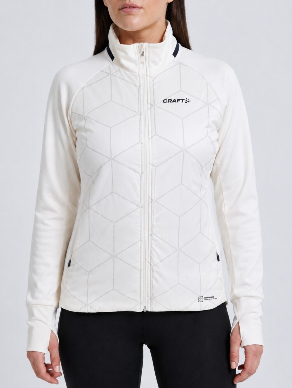 CRAFT ADV SubZ Lumen Running Jacket 2 M Whisper White Reflective Gorpcore Padded